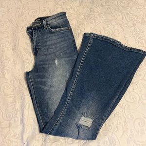 LEE ripped bootcut jeans